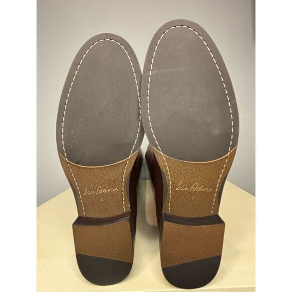 Sam Edelman Mikala Terazzo Leather Back Zip Knee‎ High Riding Boots Brown Sz 8M - Picture 8 of 11